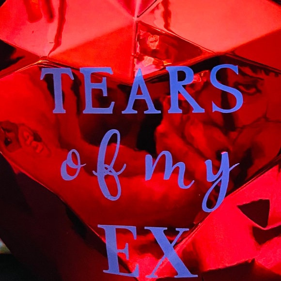 Geometric Heart “Tears of my Ex” Novelty Cup w/Straw - Picture 5 of 6